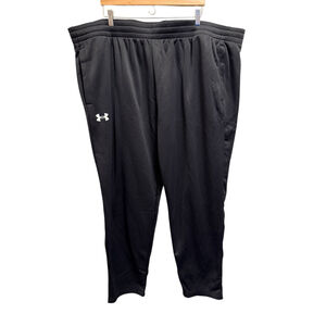 Under Armour Sweatpants Mens Black Armour Fleece Elastic Waist Pull On 5XL NWT